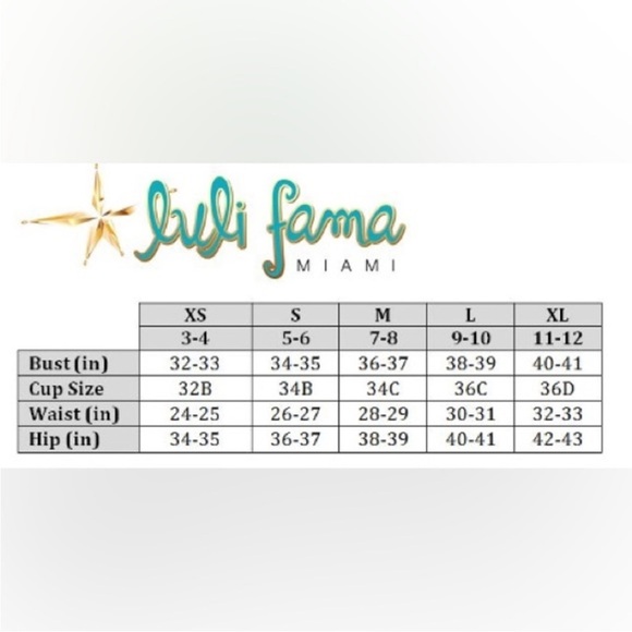 Luli Fama Revolve Knot Bow Bandeau Bikini Swim Top in Multi-Print sz Med C cup - Picture 10 of 10